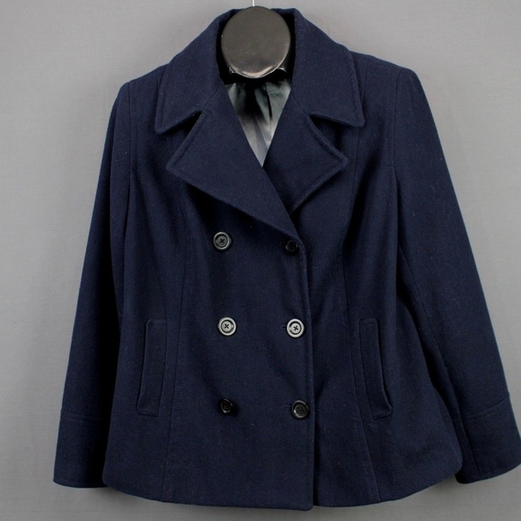 navy wool peacoat women's